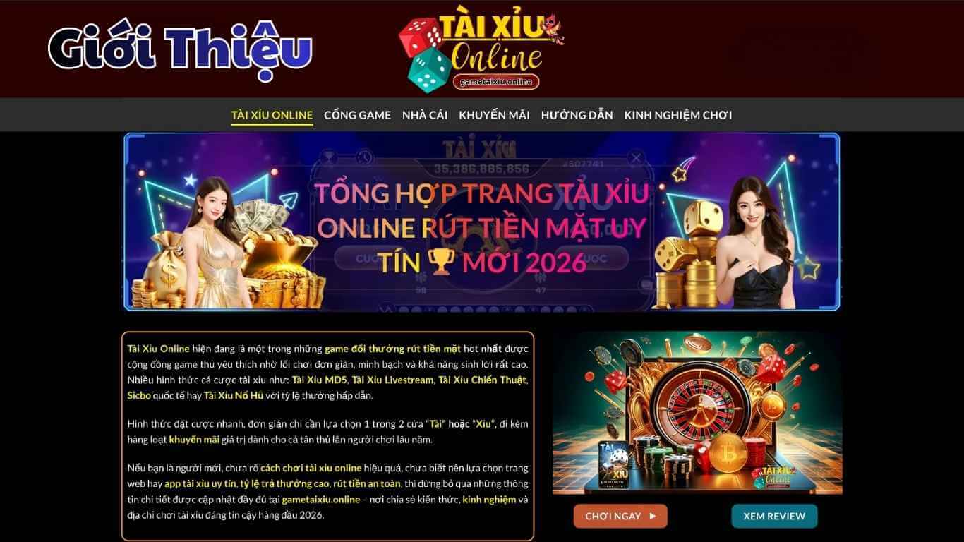 Giới thiệu chung về trang Tài Xỉu Online