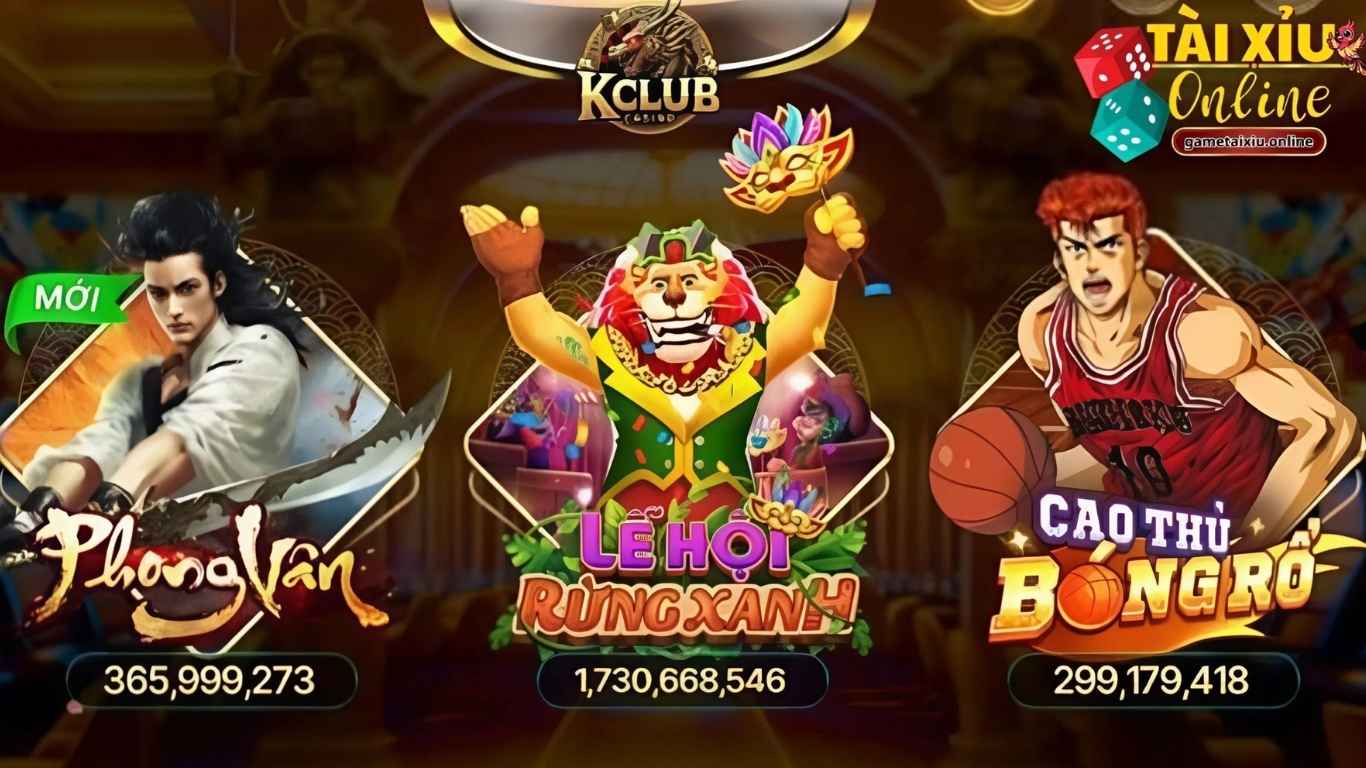 Các sảnh game hấp dẫn tại Kclub