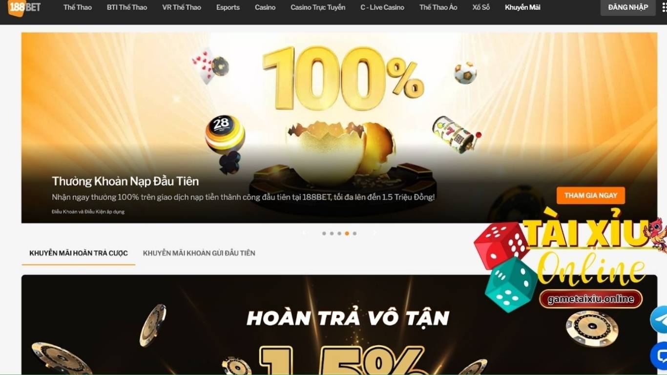 Danh sách khuyến mãi 188BET Hot nhất hiện nay Danh sách khuyến mãi 188BET Hot nhất hiện nay