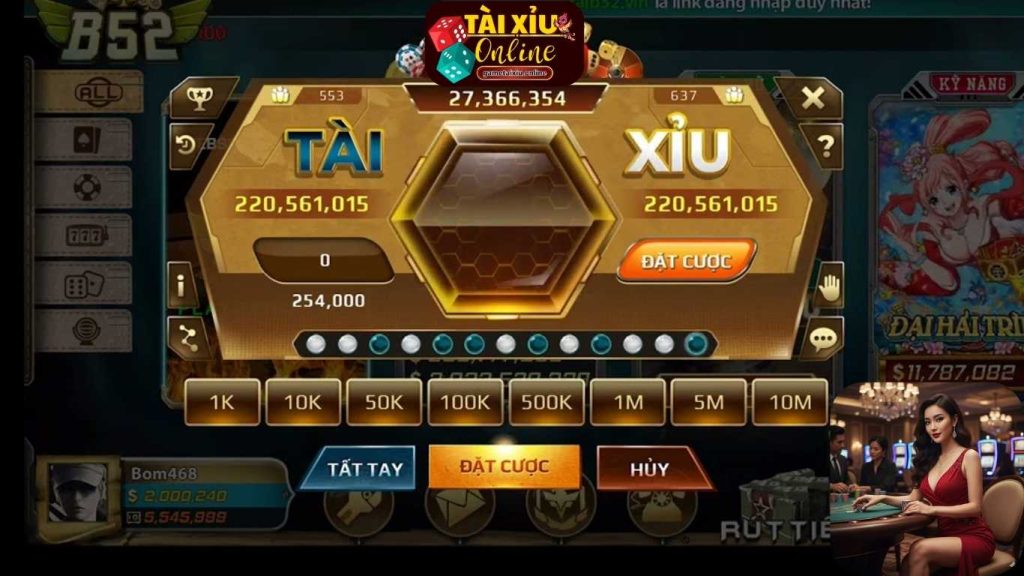 Giới thiệu các sảnh tài xỉu B52Club 