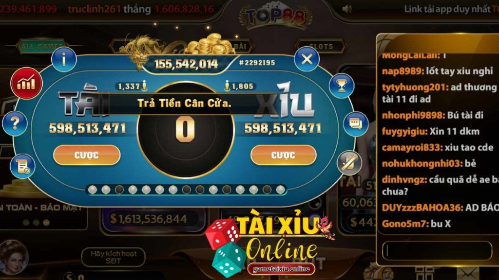 Giới thiệu sảnh chơi tài xỉu Top88