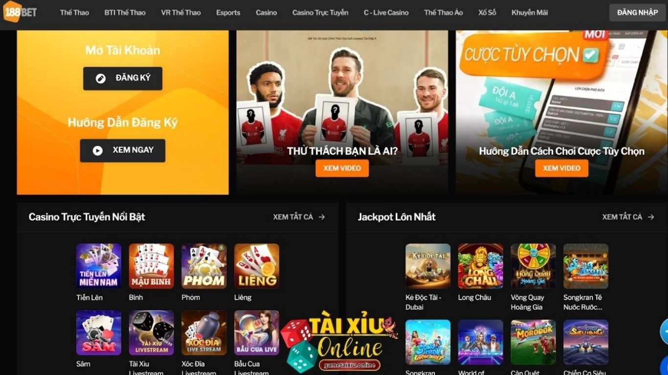 Khám phá danh mục game cược tại nhà cái 188BET Khám phá danh mục game cược tại nhà cái 188BET