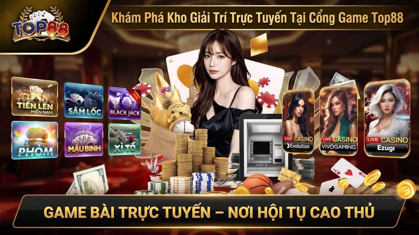 Khám Phá Kho Giải Trí Trực Tuyến Tại Cổng Game Top88 Khám Phá Kho Giải Trí Trực Tuyến Tại Cổng Game Top88
