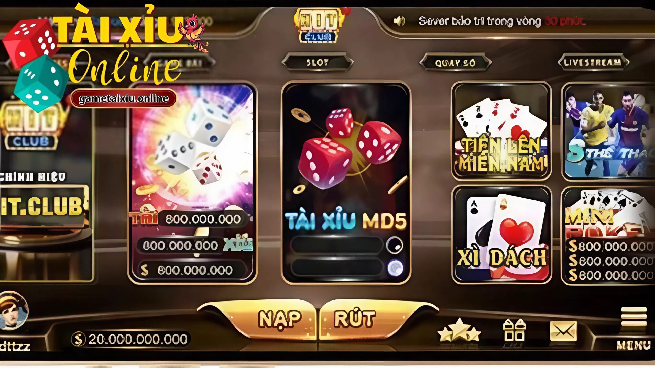 Sảnh game hấp dẫn tại Hitclub